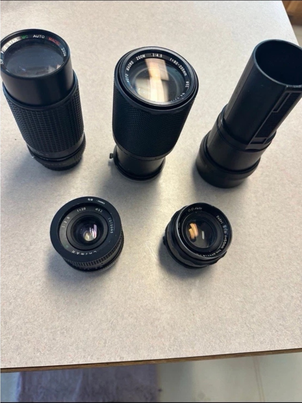 Camera Lens Lot of 5 Couple 200mm Small & Bigger. Bundle get a deal
